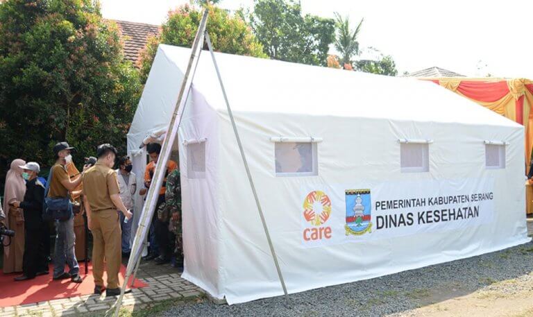 COVID-19 - Bantuan Tenda Tekanan Negatif di Kabupaten Serang