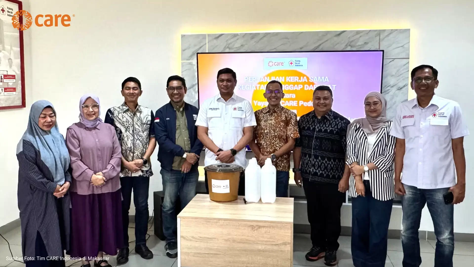 cover perjanjiang dengan PMI sulsel